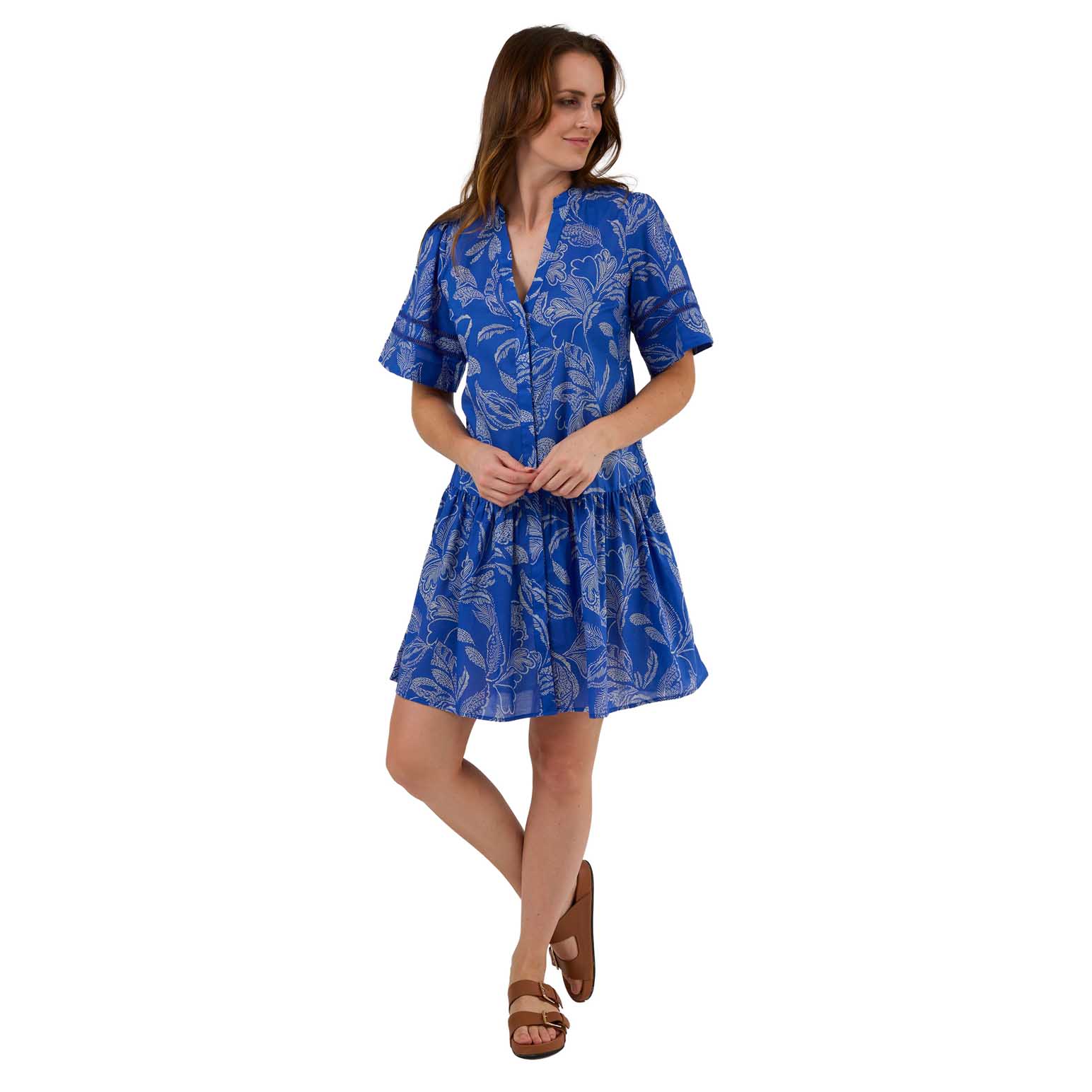 Stella + Gemma Eugenie Dress Corfu Cobalt